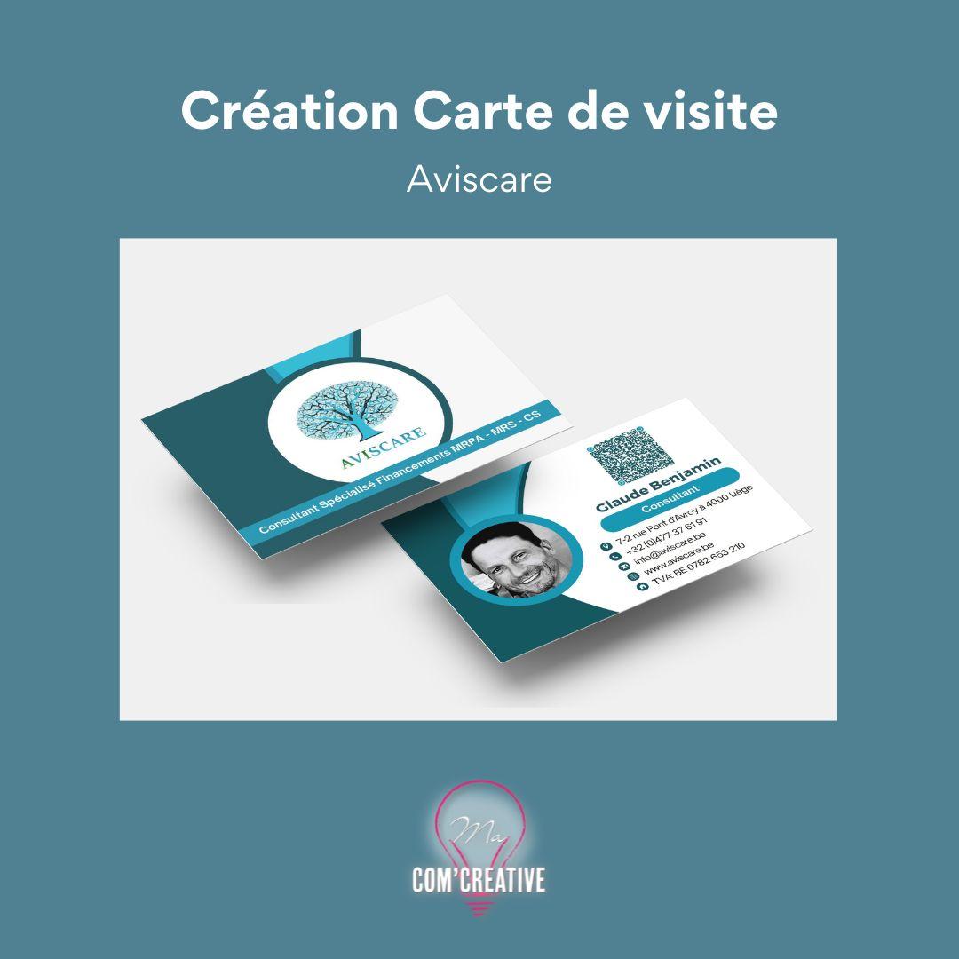 Creation carte de visite - Aviscare - Ma Com'Creative