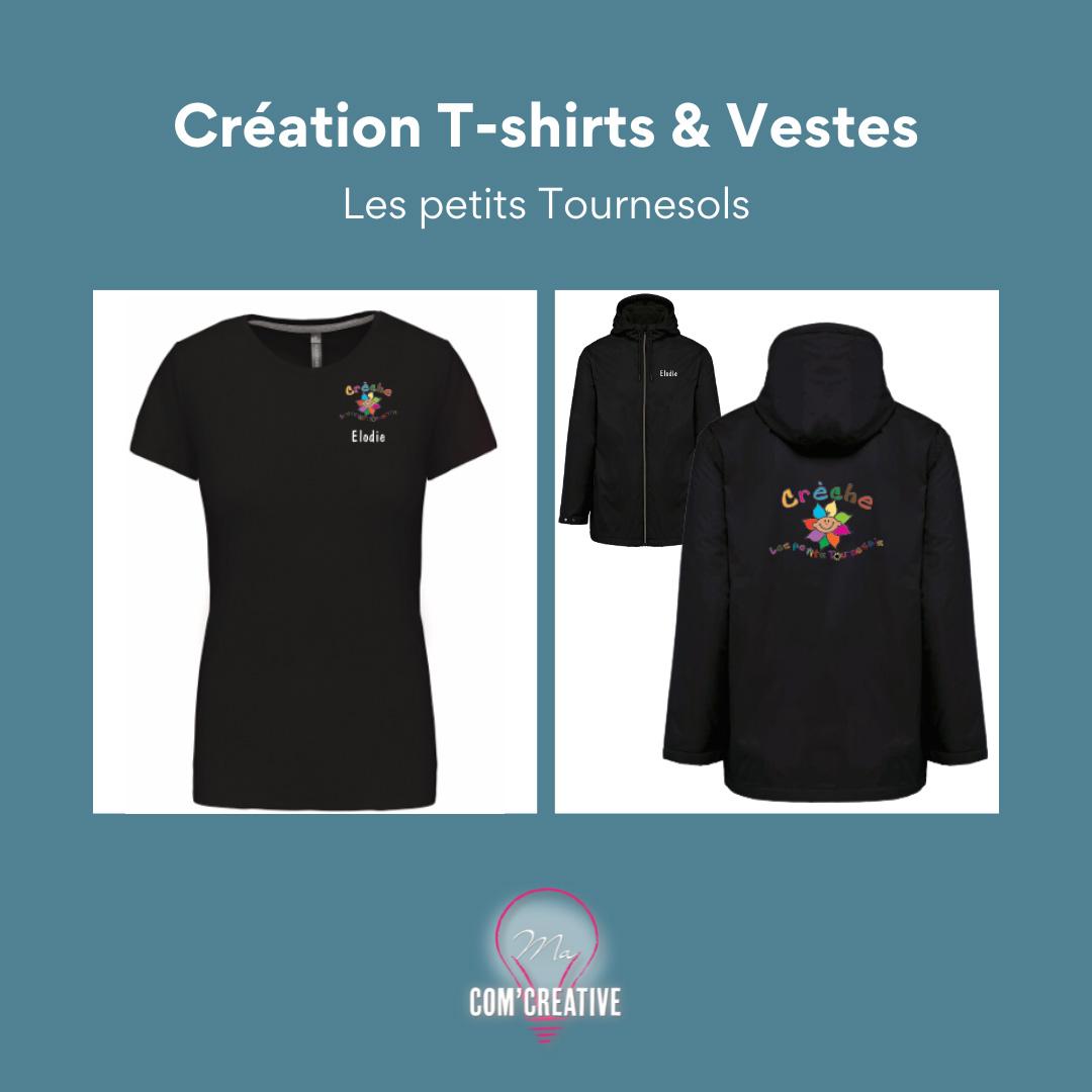 Création T-shirts & Vestes - Les petits tournesols - Ma Com'Creative